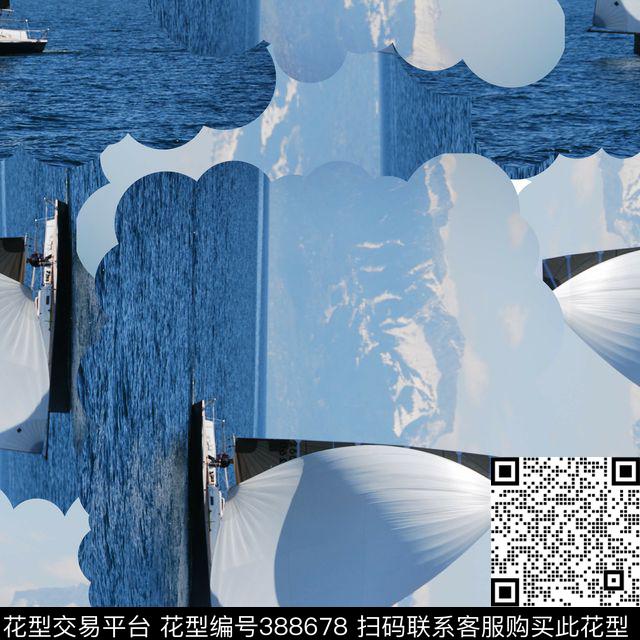 复古帆船男装华亿平台数码印花华亿平台下载（图片编号: 388678） - 瓦栏（Walan）