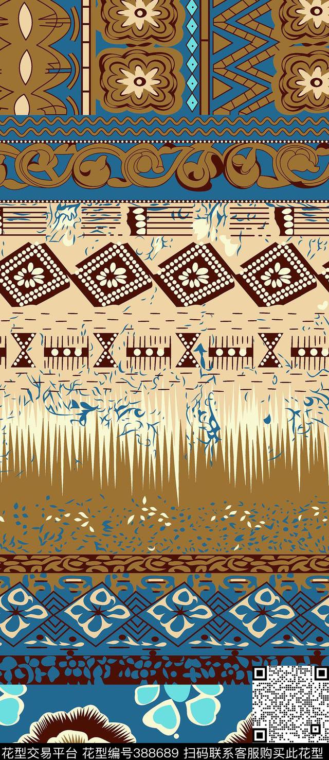 中国风抽象传统印花华亿平台下载（图片编号: 388689） - 瓦栏（Walan）