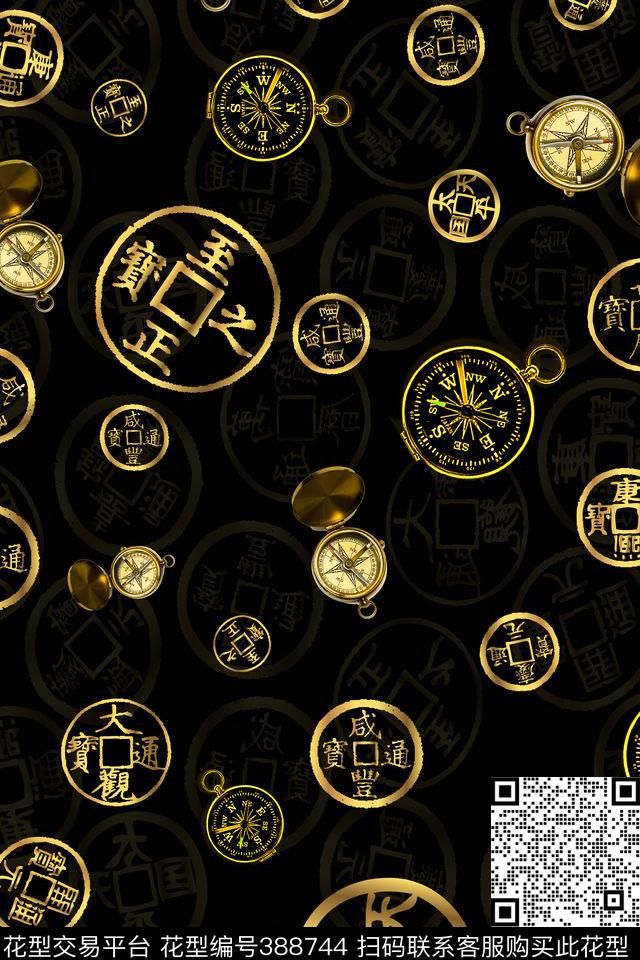 潮流复古男装华亿平台数码印花华亿平台下载（图片编号: 388744） - 瓦栏（Walan）