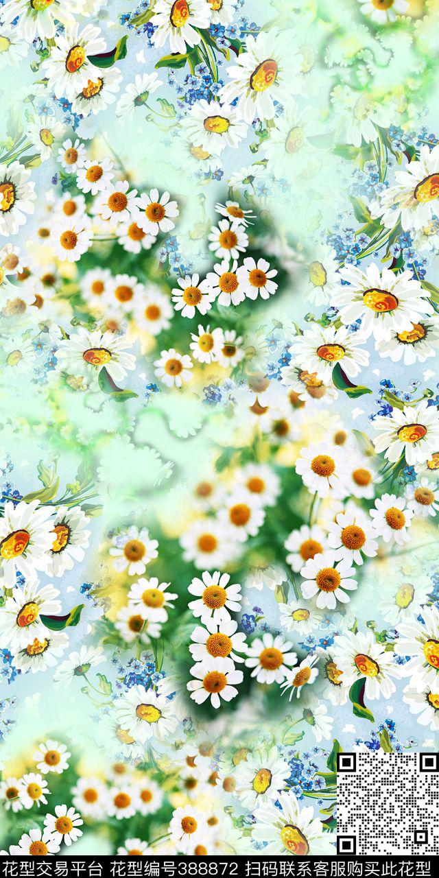 小清新小花艺彩——小清新数码印花华亿平台下载（图片编号: 388872） - 瓦栏（Walan）