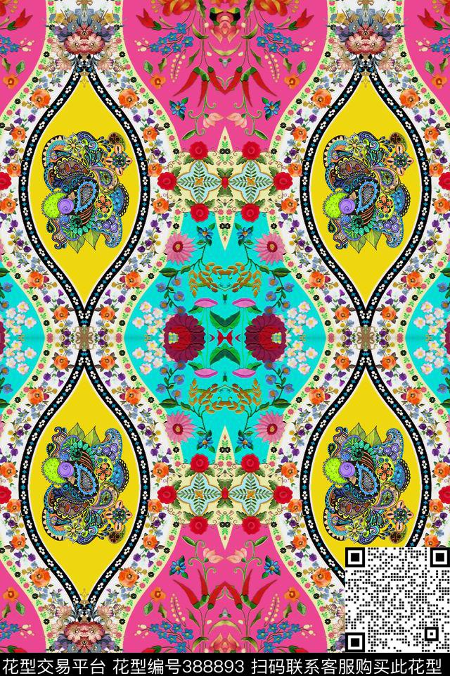 数码华亿平台印花图案数码印花华亿平台下载（图片编号: 388893） - 瓦栏（Walan）