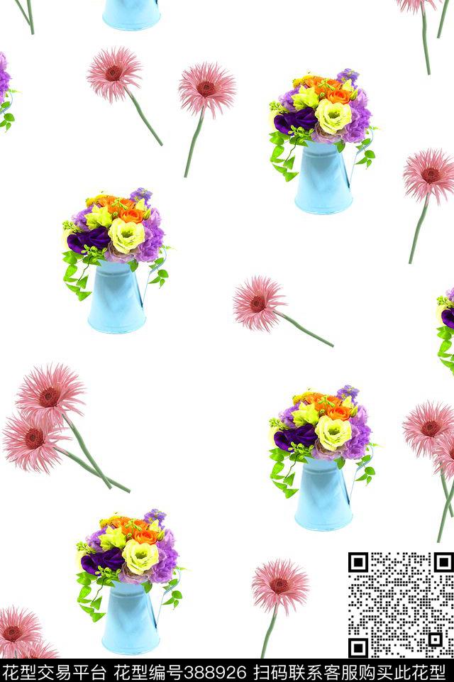 花卉真实花卉小碎花数码印花华亿平台下载（图片编号: 388926） - 瓦栏（Walan）