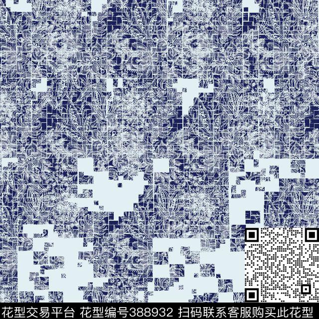 复古几何花纹流行传统印花华亿平台下载（图片编号: 388932） - 瓦栏（Walan）