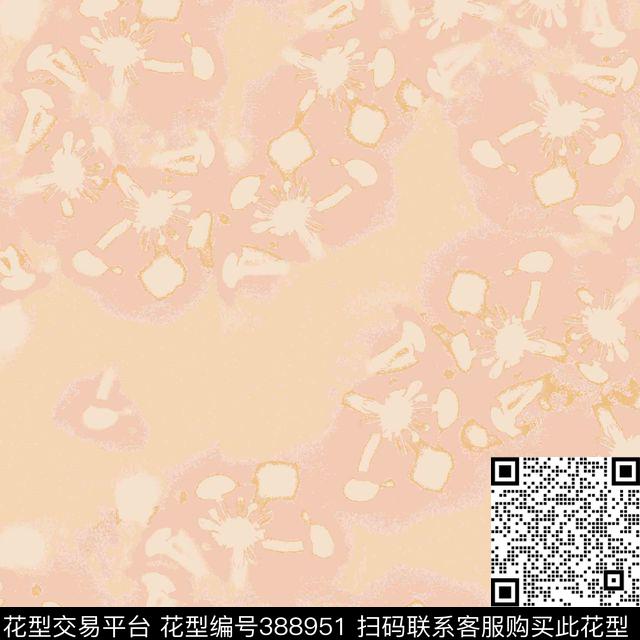 抽象花流行现代复古传统印花华亿平台下载（图片编号: 388951） - 瓦栏（Walan）