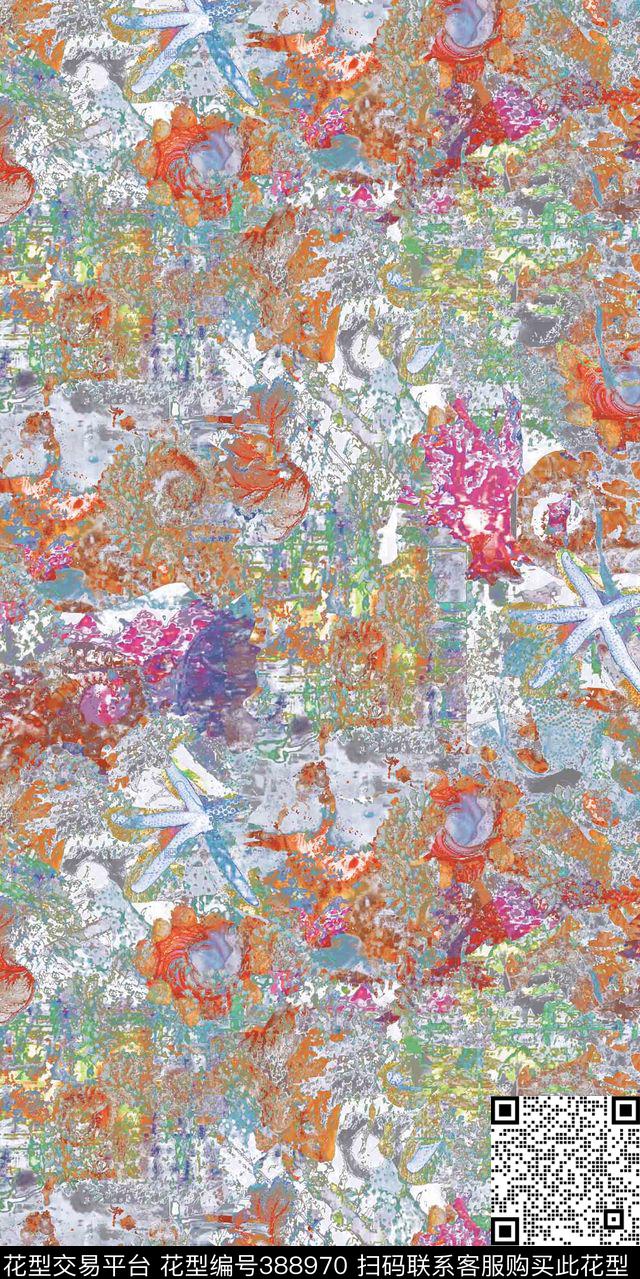 抽象流行现代传统印花华亿平台下载（图片编号: 388970） - 瓦栏（Walan）