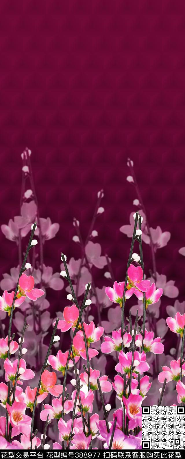 定位花卉数码印花华亿平台下载（图片编号: 388977） - 瓦栏（Walan）