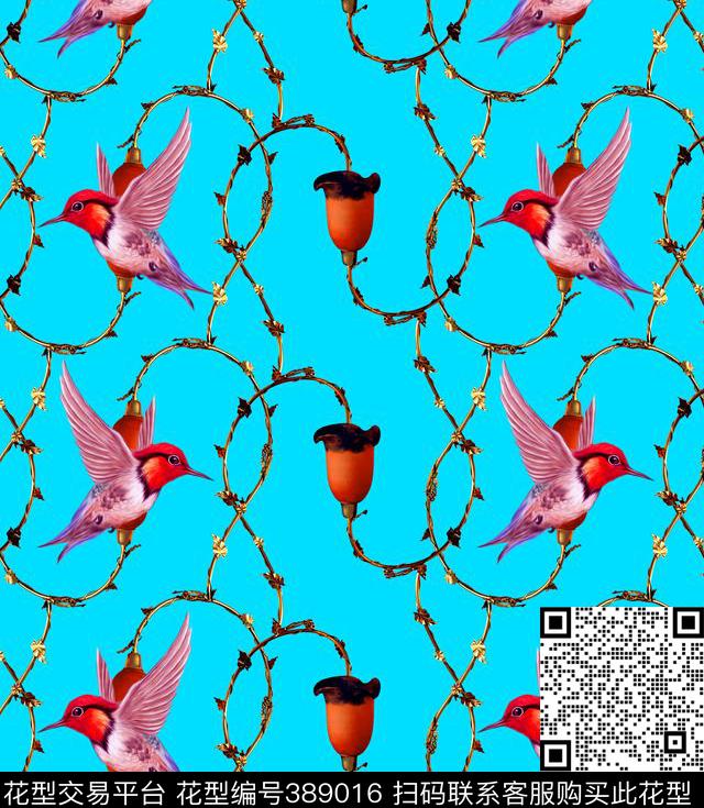 花鸟数码数码印花华亿平台下载（图片编号: 389016） - 瓦栏（Walan）