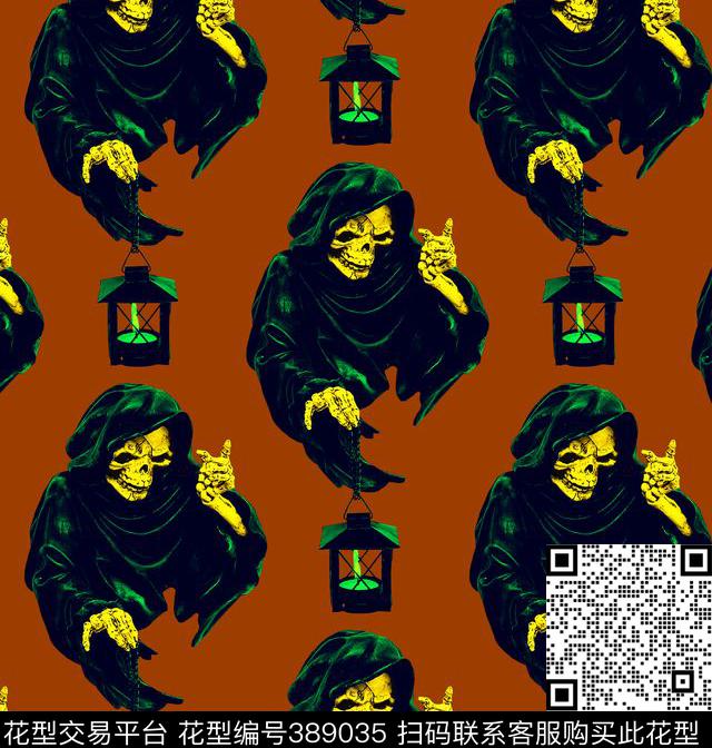 骷髅男装数码数码印花华亿平台下载（图片编号: 389035） - 瓦栏（Walan）
