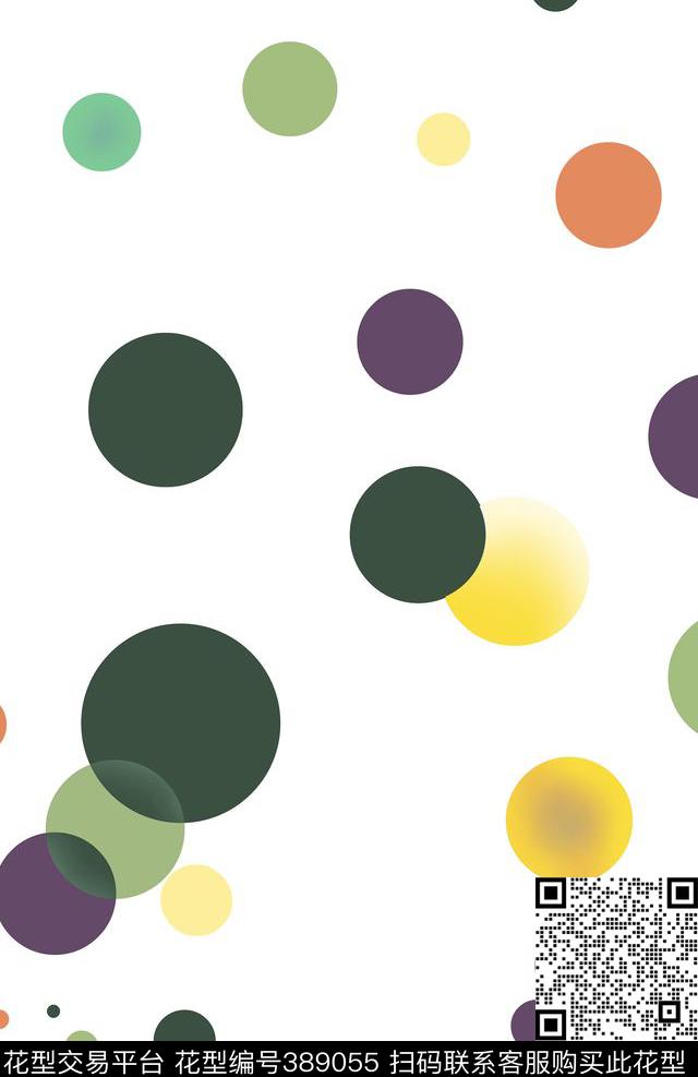 欧美彩色圆点传统印花华亿平台下载（图片编号: 389055） - 瓦栏（Walan）