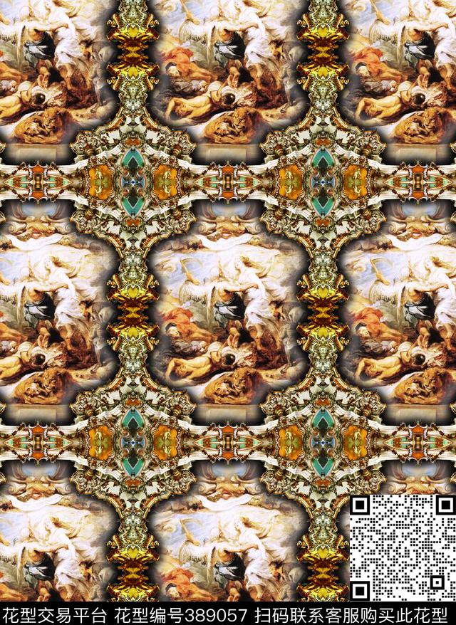 罗马男装欧式数码印花华亿平台下载（图片编号: 389057） - 瓦栏（Walan）