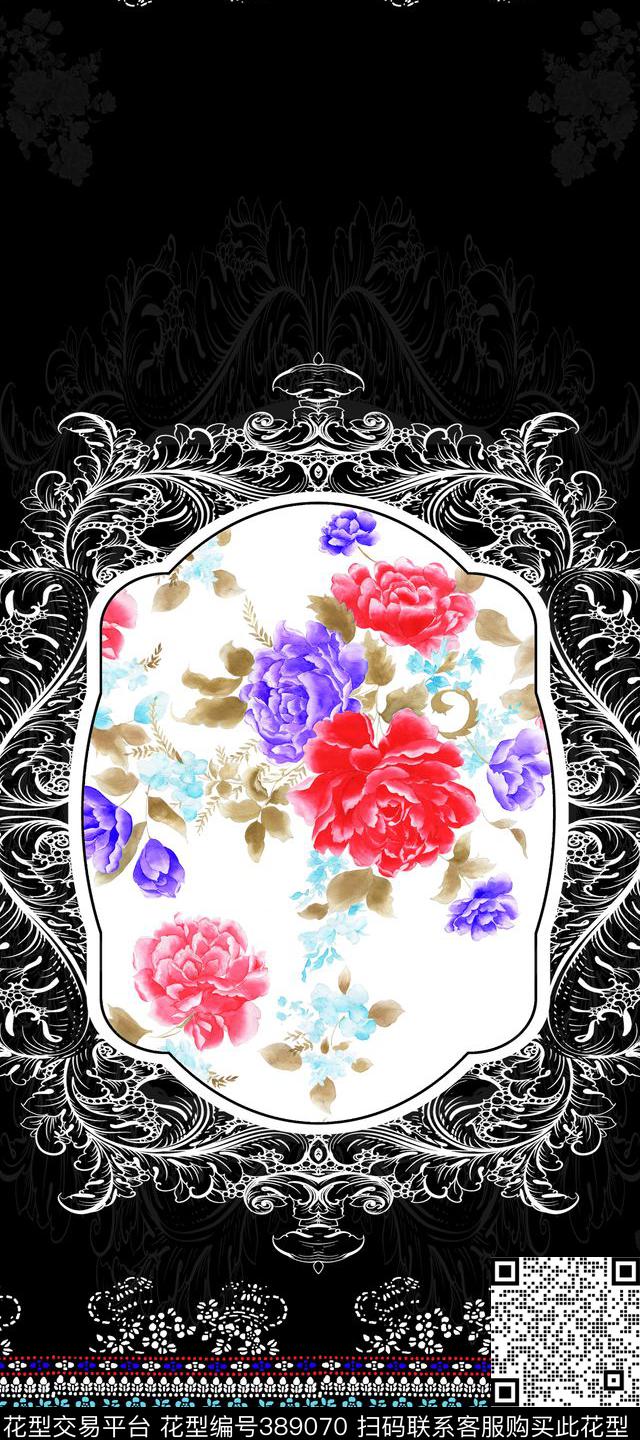 花卉家纺转移数码印花华亿平台下载（图片编号: 389070） - 瓦栏（Walan）