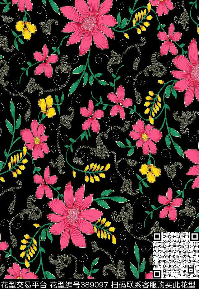 中国风清新传统印花华亿平台下载（图片编号: 389097） - 瓦栏（Walan）