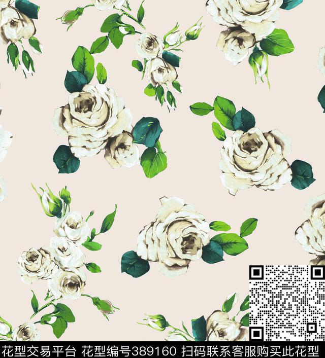 桃树小清新印花数码印花华亿平台下载（图片编号: 389160） - 瓦栏（Walan）