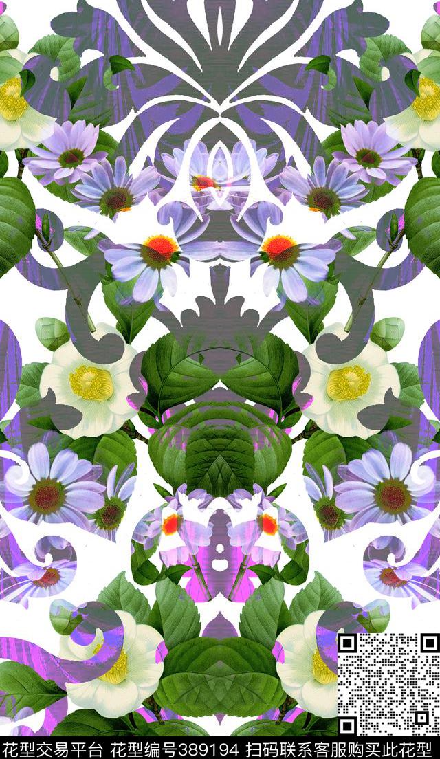 定位花卉数码印花华亿平台下载（图片编号: 389194） - 瓦栏（Walan）