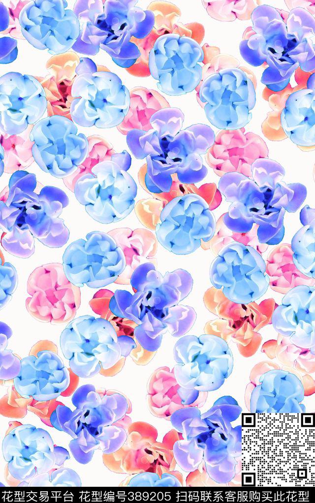 花卉数码印花华亿平台下载（图片编号: 389205） - 瓦栏（Walan）