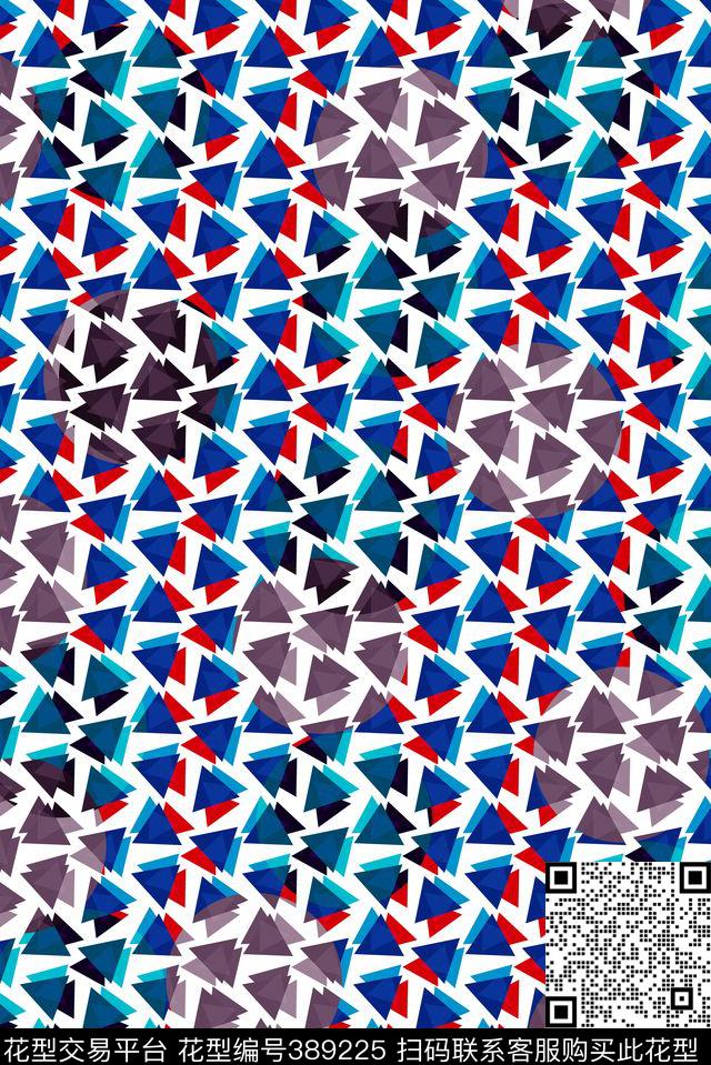 几何三角形圆数码印花华亿平台下载（图片编号: 389225） - 瓦栏（Walan）