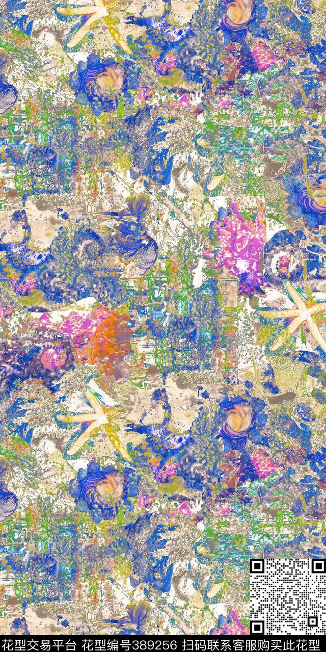 抽象流行现代传统印花华亿平台下载（图片编号: 389256） - 瓦栏（Walan）