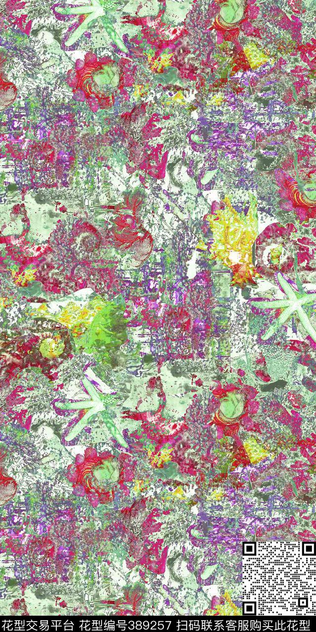 抽象流行现代传统印花华亿平台下载（图片编号: 389257） - 瓦栏（Walan）