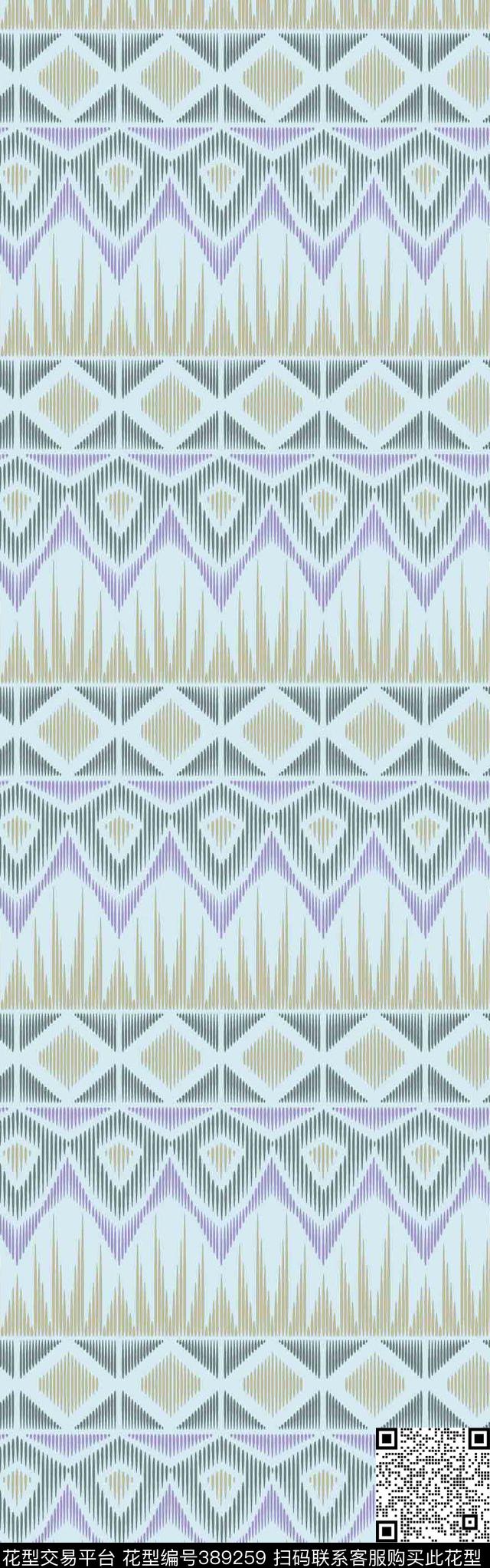 复古几何流行现代传统印花华亿平台下载（图片编号: 389259） - 瓦栏（Walan）