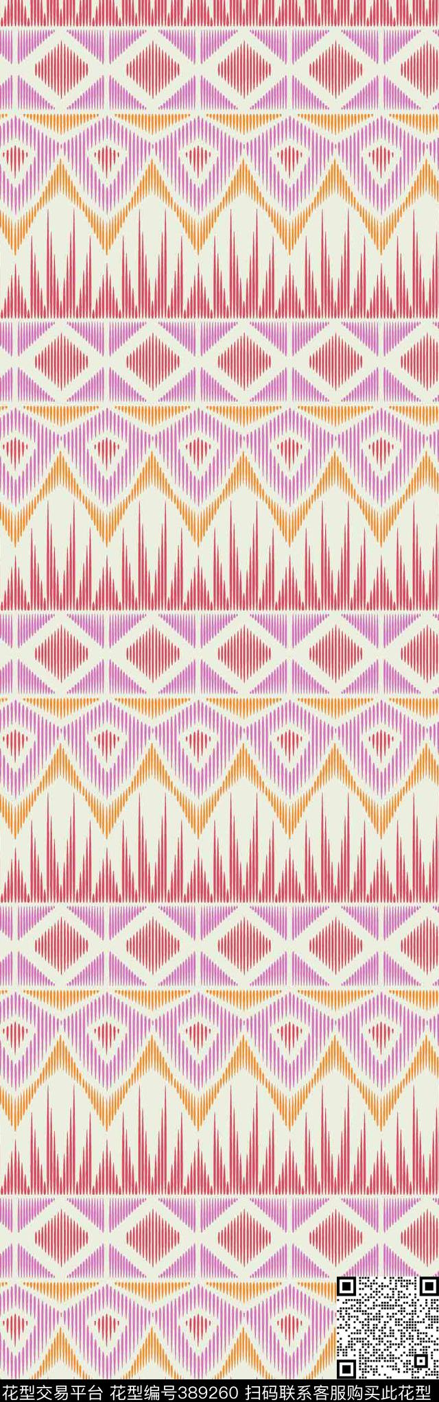 复古几何流行现代传统印花华亿平台下载（图片编号: 389260） - 瓦栏（Walan）