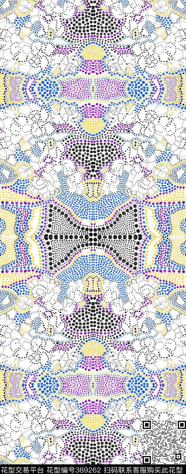 抽象几何流行时尚传统印花华亿平台下载（图片编号: 389262） - 瓦栏（Walan）