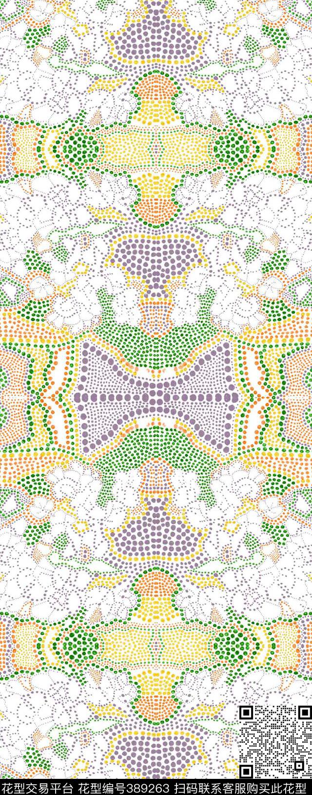 抽象几何圆点传统印花华亿平台下载（图片编号: 389263） - 瓦栏（Walan）