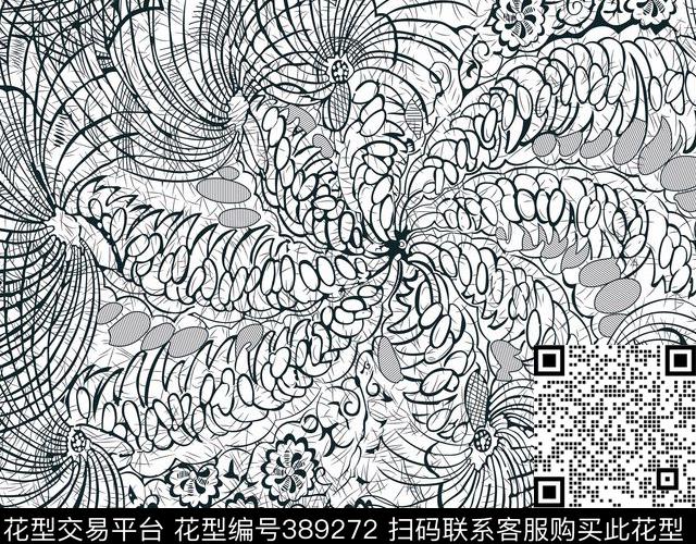 抽象清新传统印花华亿平台下载（图片编号: 389272） - 瓦栏（Walan）