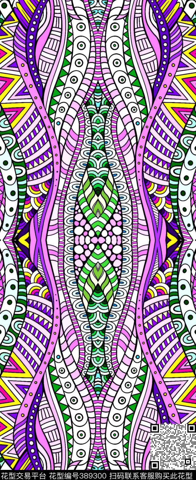 泳装几何民族传统印花华亿平台下载（图片编号: 389300） - 瓦栏（Walan）