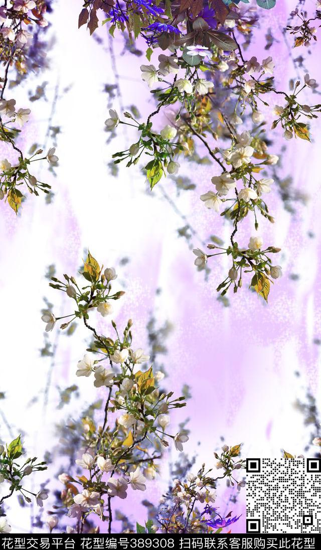 定位写实花卉数码印花华亿平台下载（图片编号: 389308） - 瓦栏（Walan）