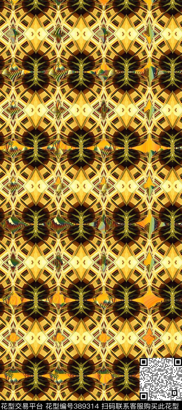 几何图形休闲数码印花华亿平台下载（图片编号: 389314） - 瓦栏（Walan）