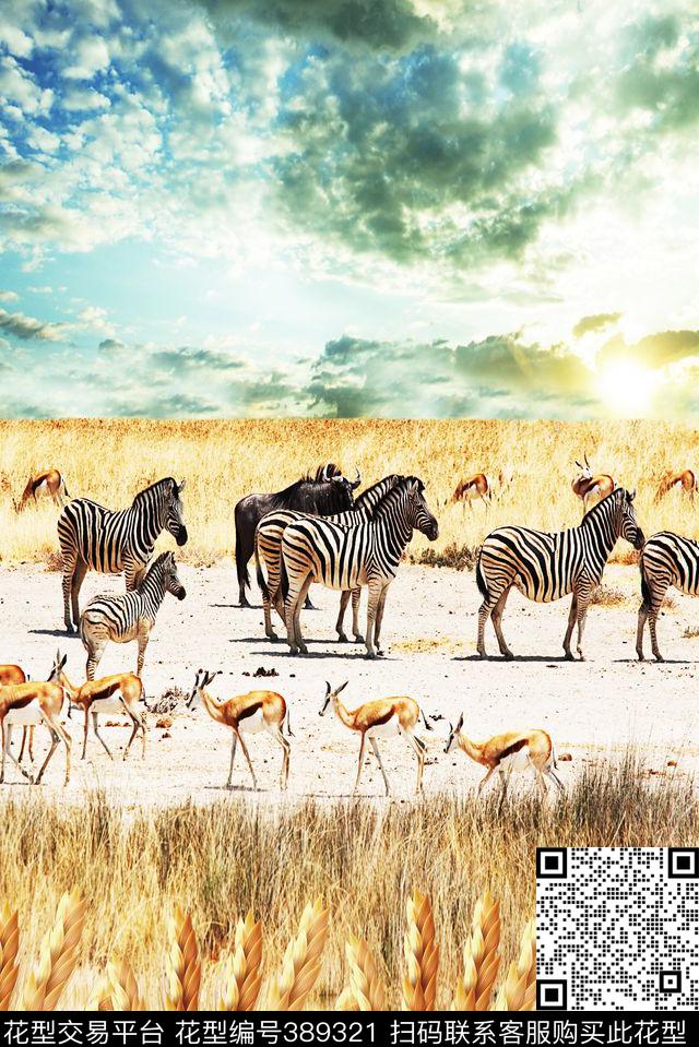 休闲动物数码印花华亿平台下载（图片编号: 389321） - 瓦栏（Walan）