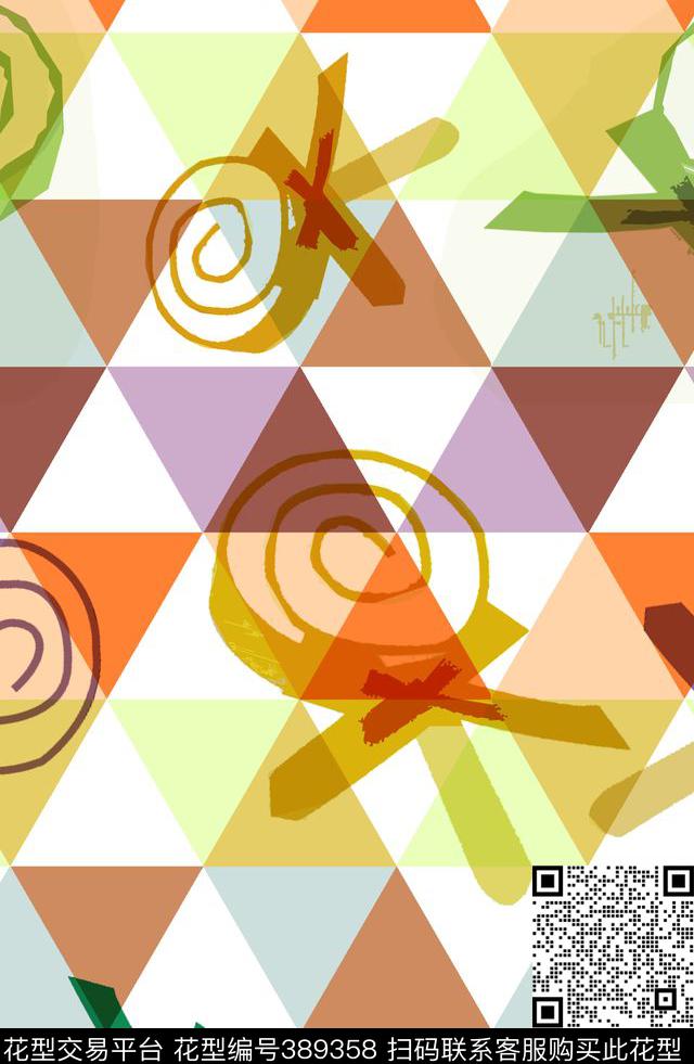 色彩色彩糖果几何传统印花华亿平台下载（图片编号: 389358） - 瓦栏（Walan）