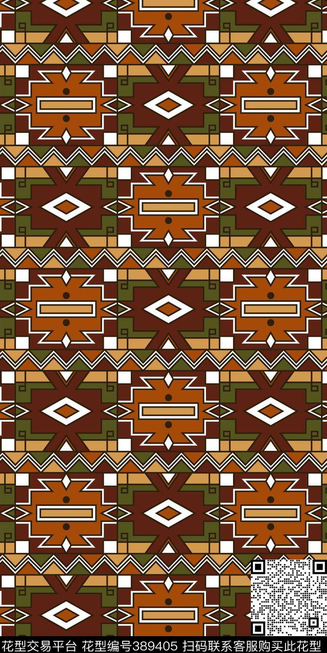 抽象几何流行现代传统印花华亿平台下载（图片编号: 389405） - 瓦栏（Walan）