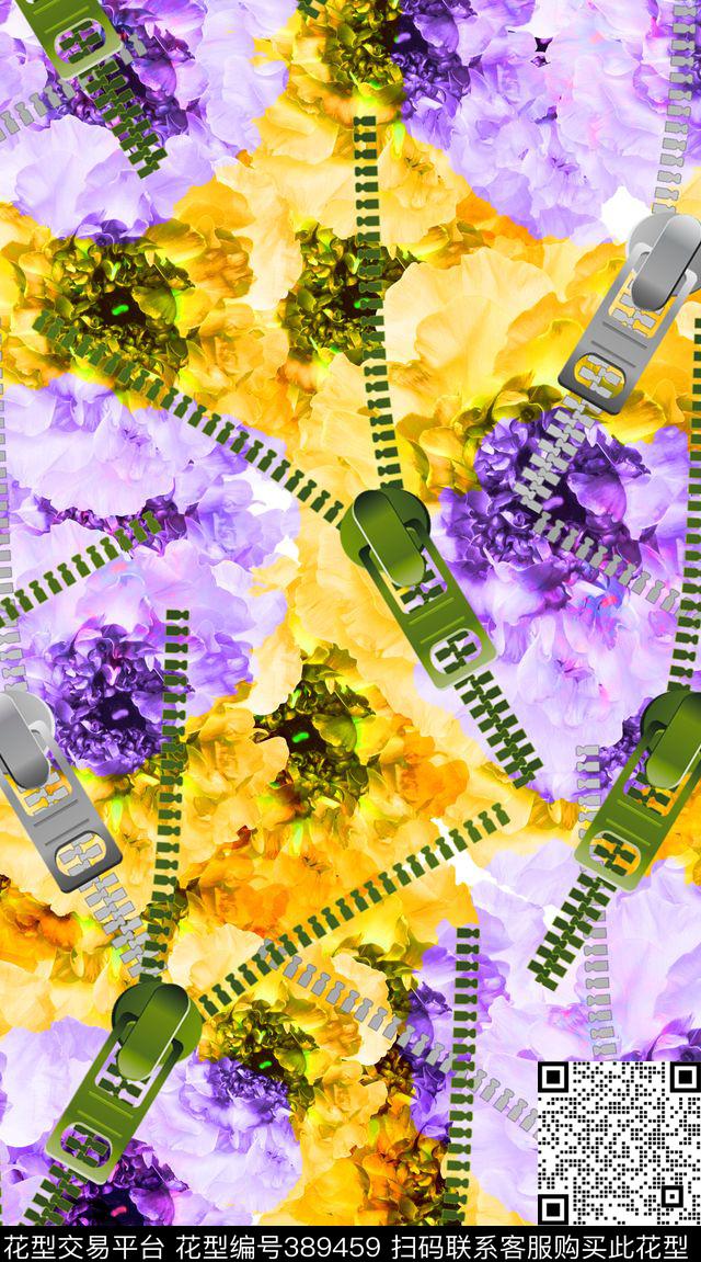 田园拉链数码印花华亿平台下载（图片编号: 389459） - 瓦栏（Walan）