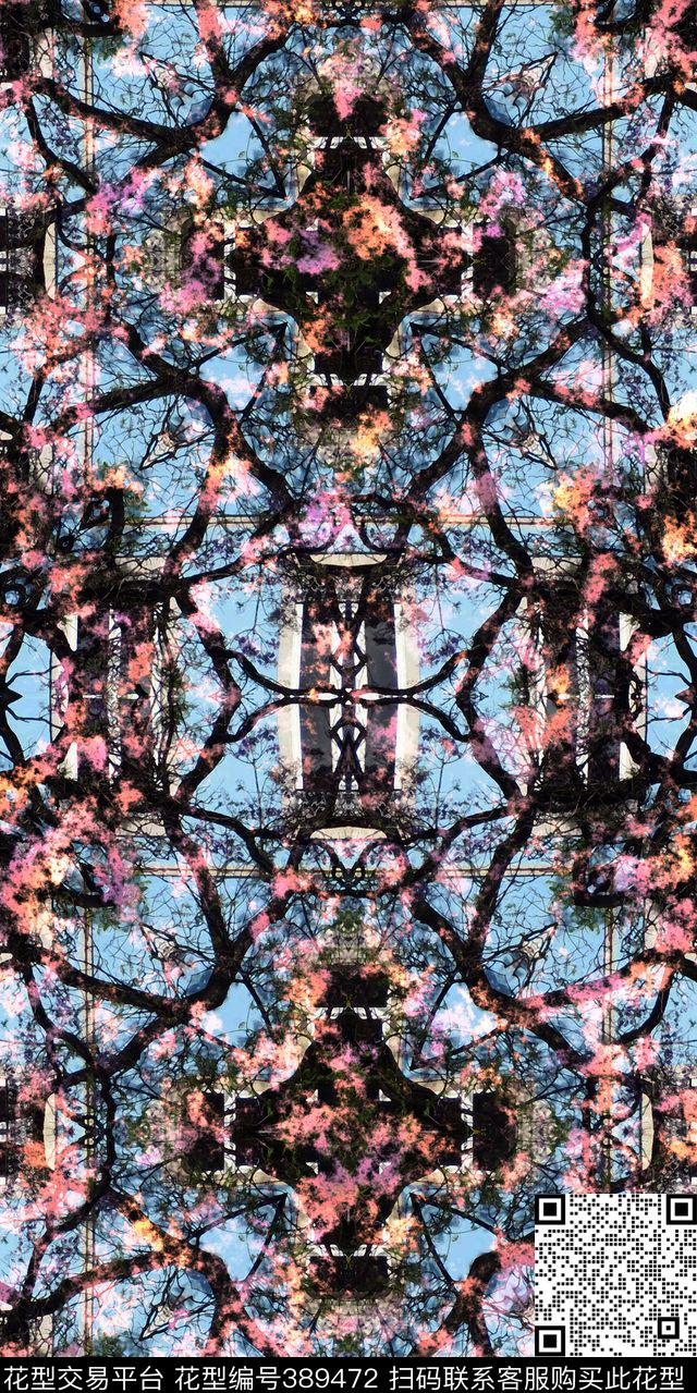 欧式建筑光影数码印花华亿平台下载（图片编号: 389472） - 瓦栏（Walan）