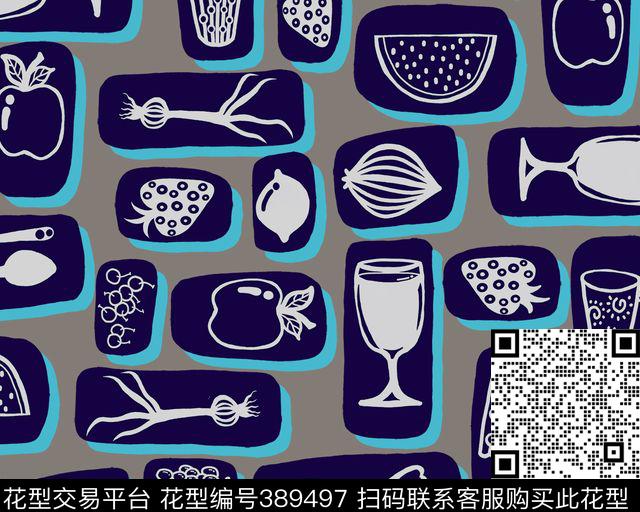 潮流抽象复古传统印花华亿平台下载（图片编号: 389497） - 瓦栏（Walan）