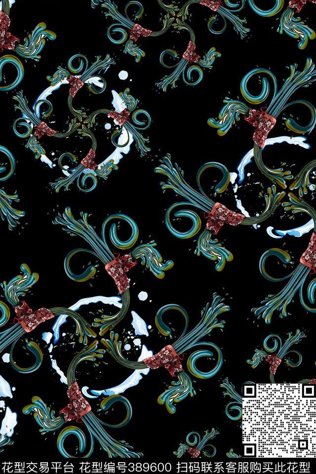 潮流复古男装华亿平台数码印花华亿平台下载（图片编号: 389600） - 瓦栏（Walan）