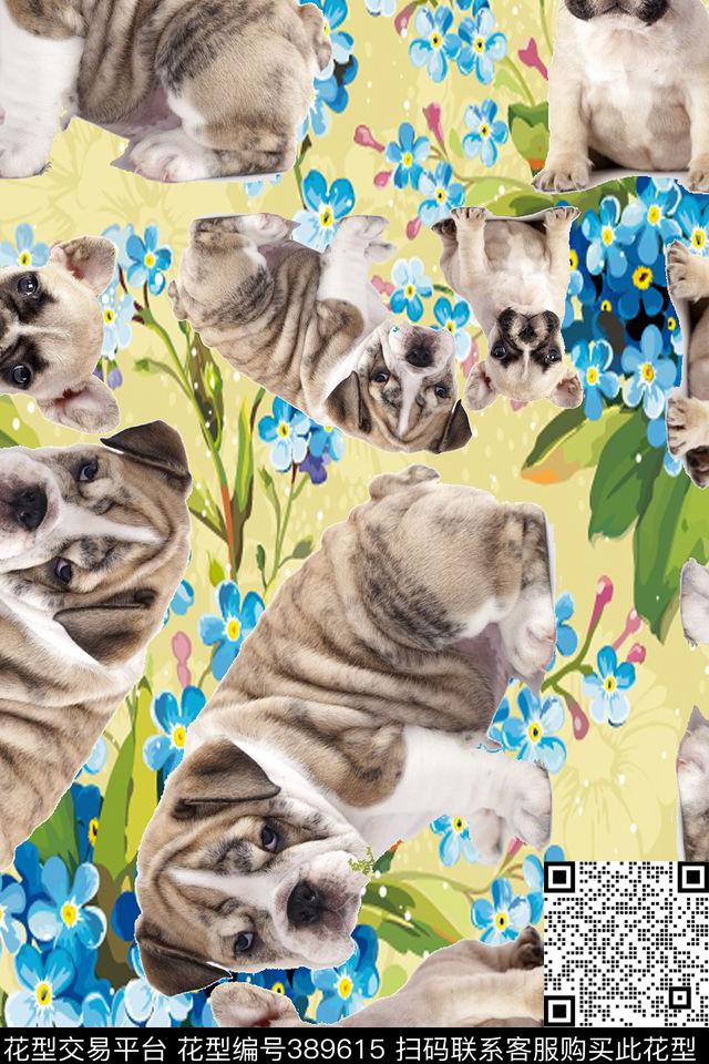 潮流动物复古数码印花华亿平台下载（图片编号: 389615） - 瓦栏（Walan）