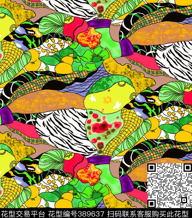 卡通抽象潮流传统印花华亿平台下载（图片编号: 389637） - 瓦栏（Walan）
