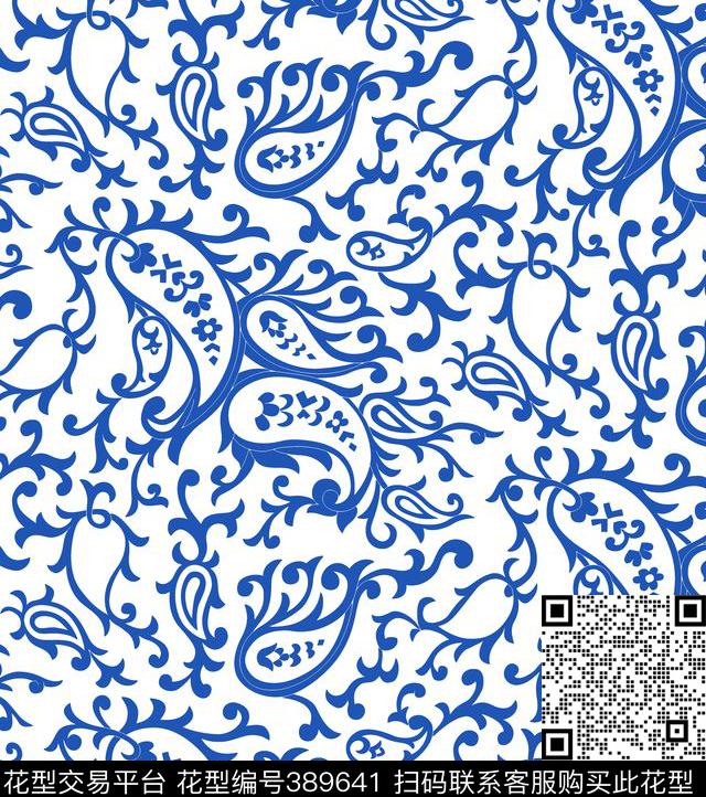 中国风青花瓷民族风传统印花华亿平台下载（图片编号: 389641） - 瓦栏（Walan）