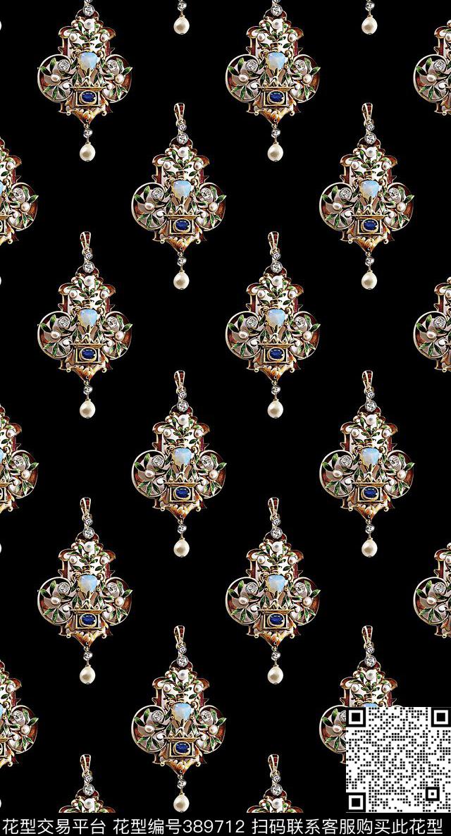 耳环配饰珍珠数码印花华亿平台下载（图片编号: 389712） - 瓦栏（Walan）