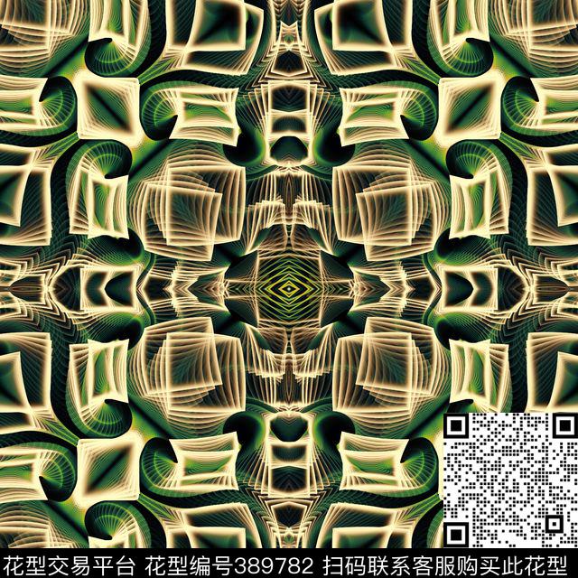 抽象3D几何数码印花华亿平台下载（图片编号: 389782） - 瓦栏（Walan）
