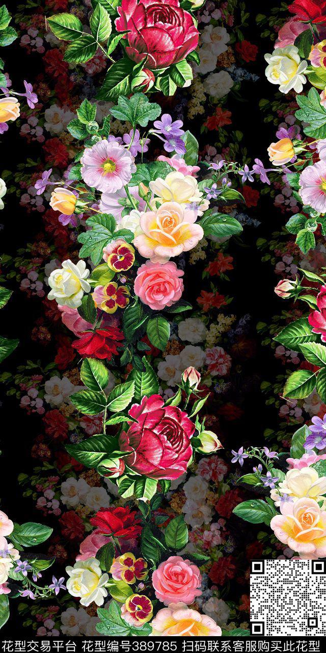 数码风油画花艺彩——绚丽数码风数码印花华亿平台下载（图片编号: 389785） - 瓦栏（Walan）