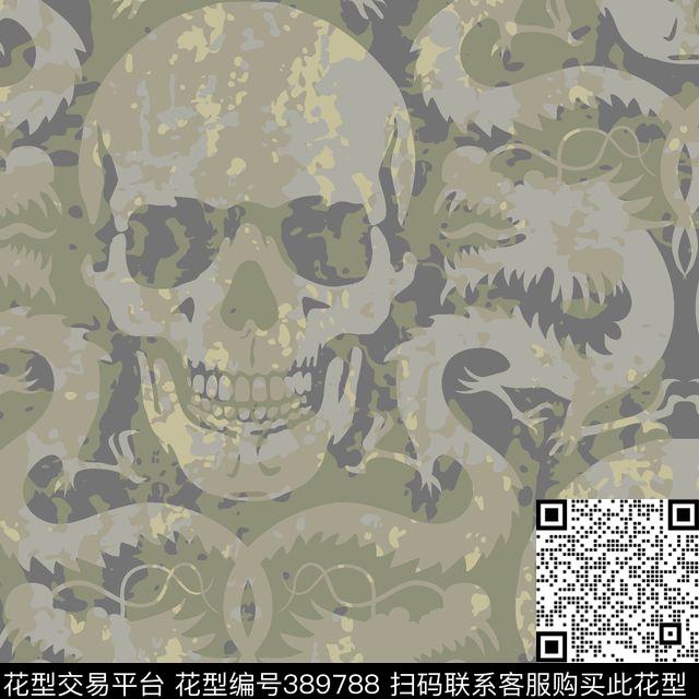 psd骷髅灵异传统印花华亿平台下载（图片编号: 389788） - 瓦栏（Walan）