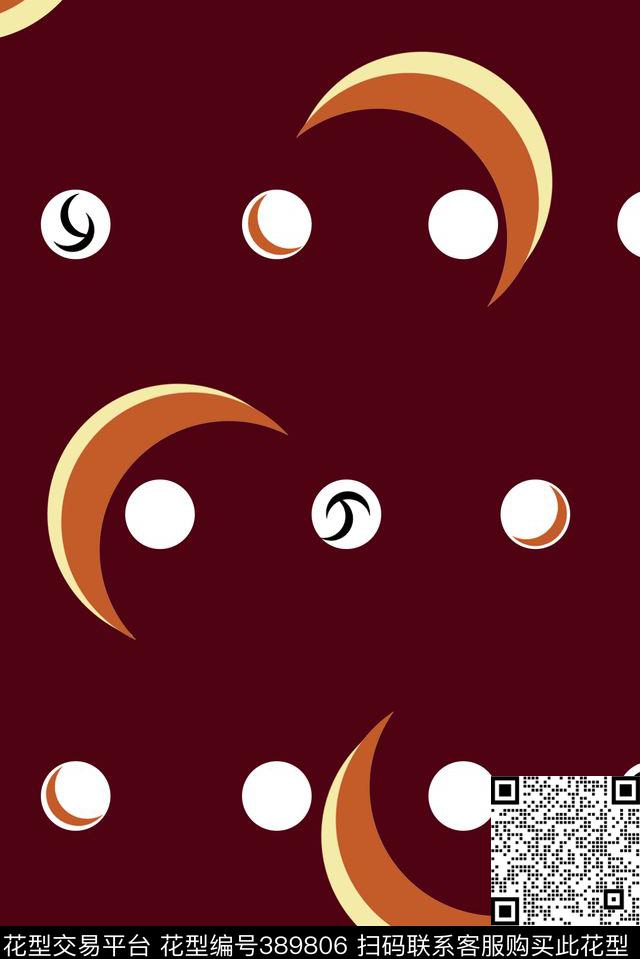 波点男装几何传统印花华亿平台下载（图片编号: 389806） - 瓦栏（Walan）