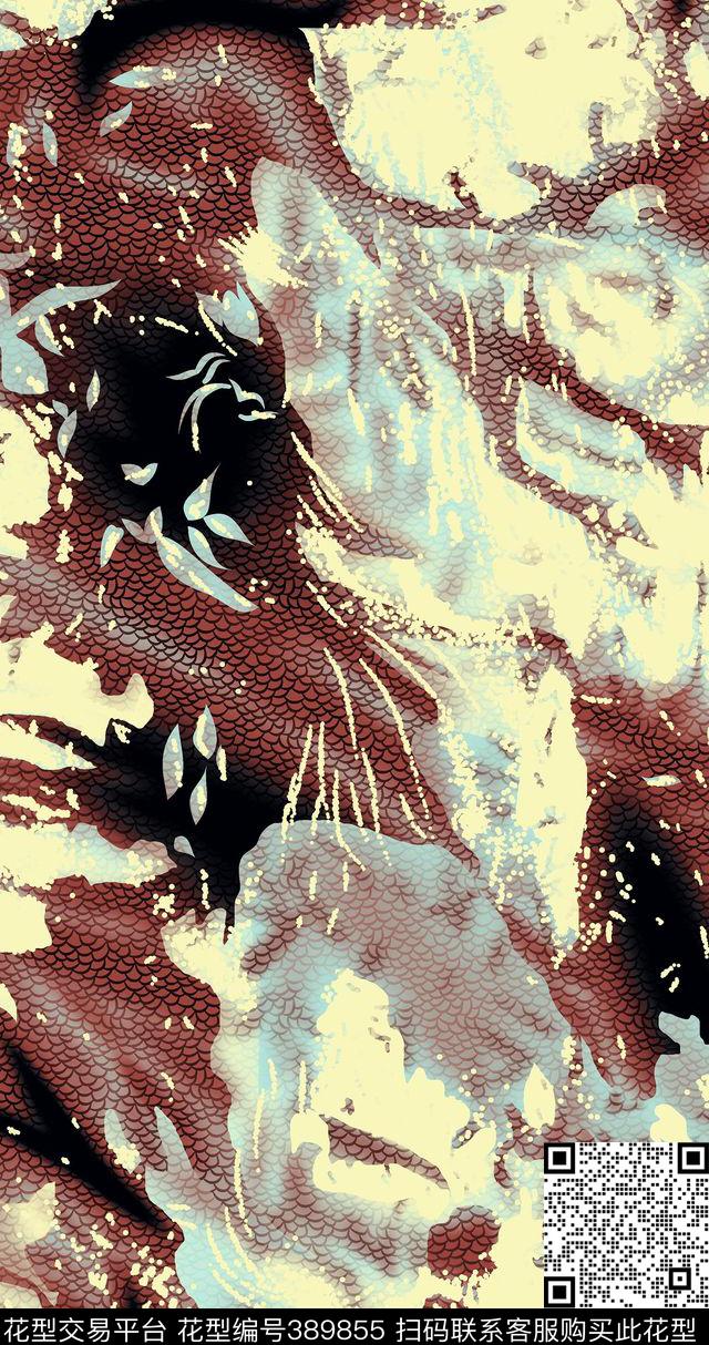 欧美蛇皮纹传统印花华亿平台下载（图片编号: 389855） - 瓦栏（Walan）