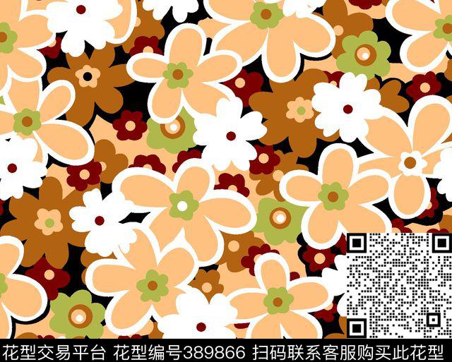 中国风乱花图传统印花华亿平台下载（图片编号: 389866） - 瓦栏（Walan）