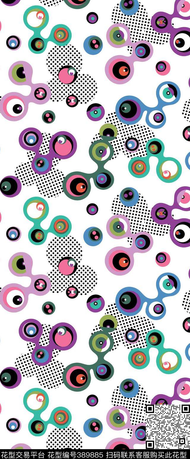 抽象几何流行时尚传统印花华亿平台下载（图片编号: 389885） - 瓦栏（Walan）