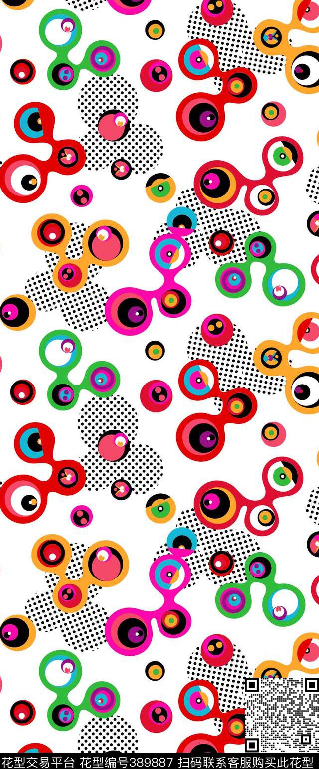 几何抽象流行时尚传统印花华亿平台下载（图片编号: 389887） - 瓦栏（Walan）