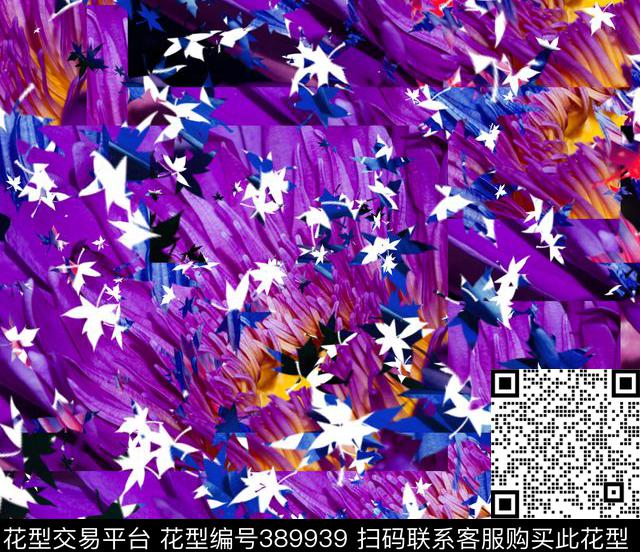 潮流抽象复古数码印花华亿平台下载（图片编号: 389939） - 瓦栏（Walan）